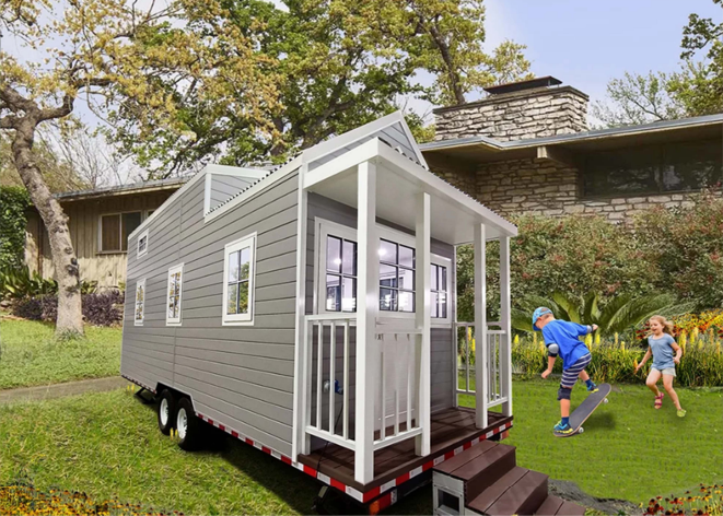 Grey Florida Tiny House on Wheels