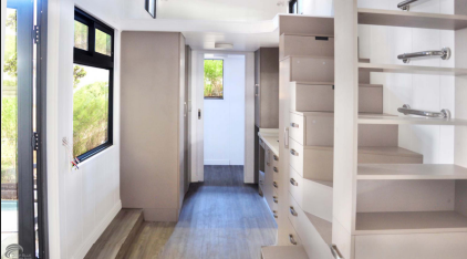 Lecco internal stairs and storage